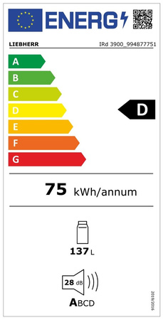 IRd 3900 Pure | Zintegrowana lodówka z systemem EasyFresh