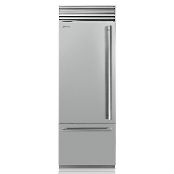 SMEG Chłodziarko-zamrażarka RF376LSIX wysokość: 212 cm, szerokość: 75 cm, wyświetlacz dotykowy (LCD), Wolnostojąca