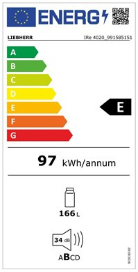 Liebherr Chłodziarka IRe 4021 zintegrowanej z systemem EasyFresh, Do zabudowy