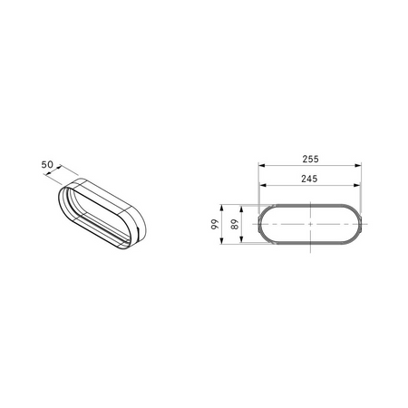 Bora Ecotube EFV/35 łącznik kanału płaski wraz z materiałem uszczelniającym (35szt.)