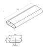 Bora Ecotube EFS750/1 płaski kanał z mostkiem 750mm (1szt.)