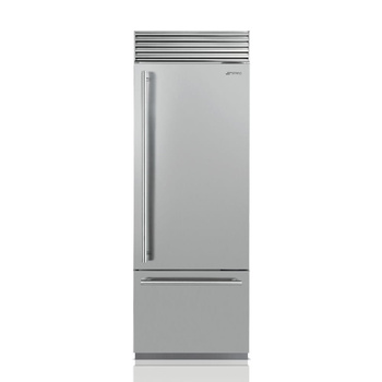 SMEG Chłodziarko-zamrażarka RF376RSIX wysokość: 212 cm, szerokość: 75 cm, wyświetlacz dotykowy (LCD), oświetlenie LED, Wolnostojąca