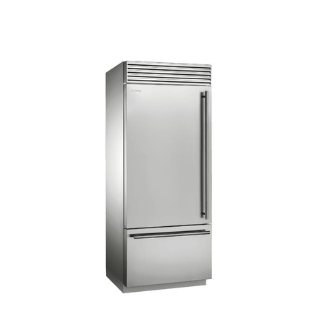 SMEG Chłodziarko-zamrażarka RF396LSIX wysokość: 212 cm, szerokość: 90 cm, wyświetlacz dotykowy (LCD), oświetlenie LED, Wolnostojąca