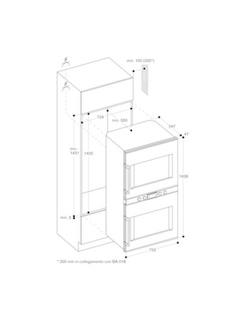 Gaggenau BX480112 Seria 400, podwójny piekarnik elektryczny 76 cm - stal nierdzewna, Do zabudowy