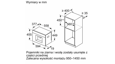 Siemens CT718L1B0 Iq700 Automatyczny ekspres do kawy do zabudowy - Czarny